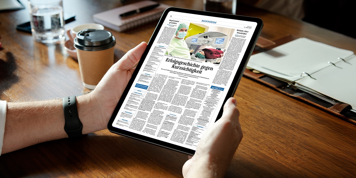 Der Mannheimer Morgen berichtet: Wie Professor Knorz die Augenheilkunde revolutionierte